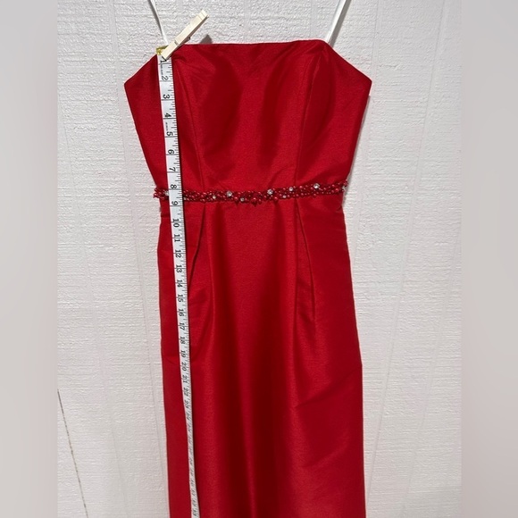 Camille La Vie strapless red high low formal gown size 4 - Picture 5 of 13